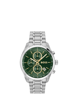 HUGO BOSS 1514266 Men's Grand Prix Chronograph Bracelet Strap Watch, Gold, Gold