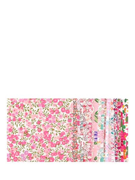 Alice Caroline Liberty Fabric Tana Lawn® Charm Squares, Pink, Pack of 20 - view 2, Multi