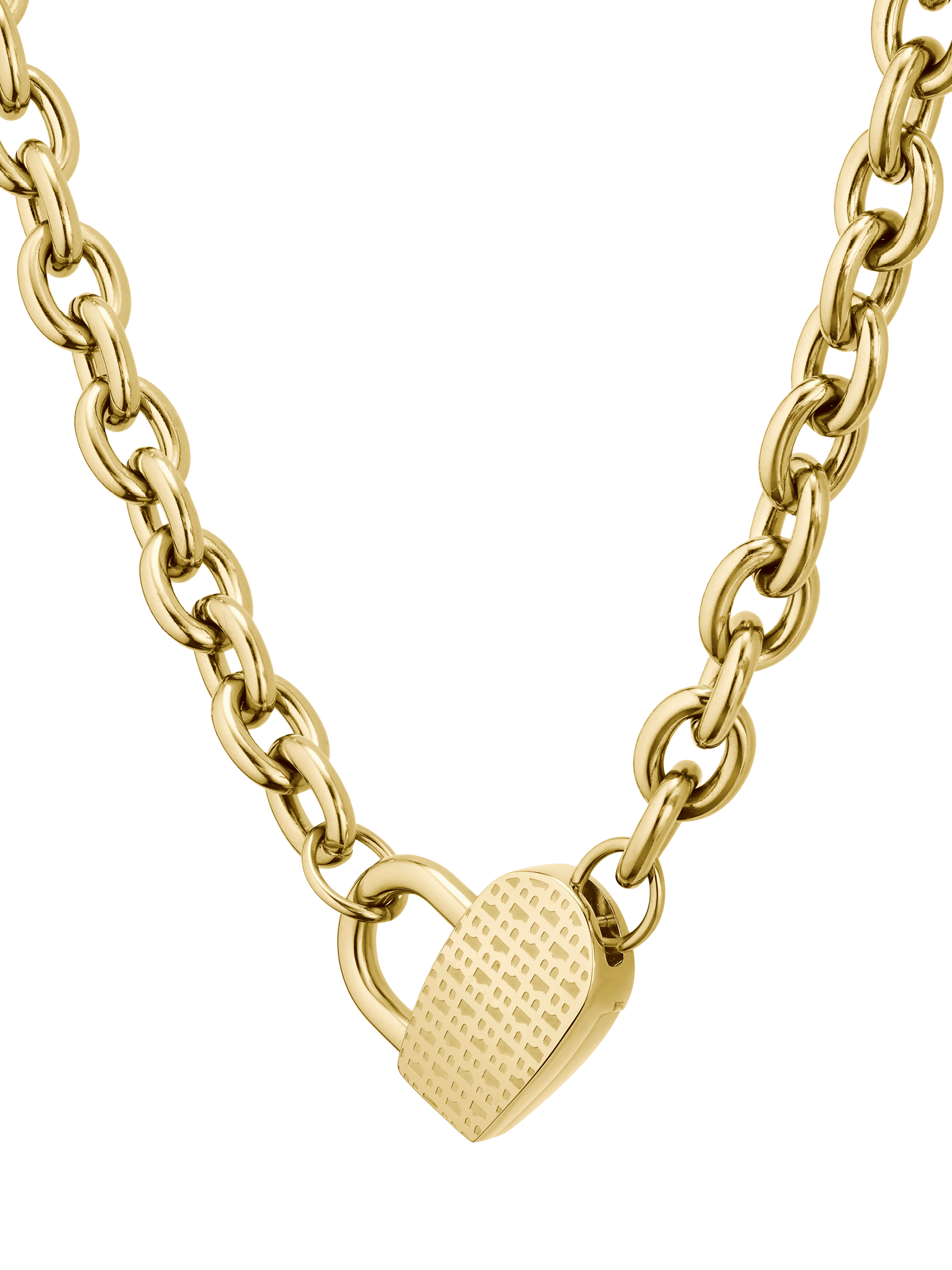 Product image 1 of 5, which shows HUGO BOSS Dinya Monogram Heart Necklace