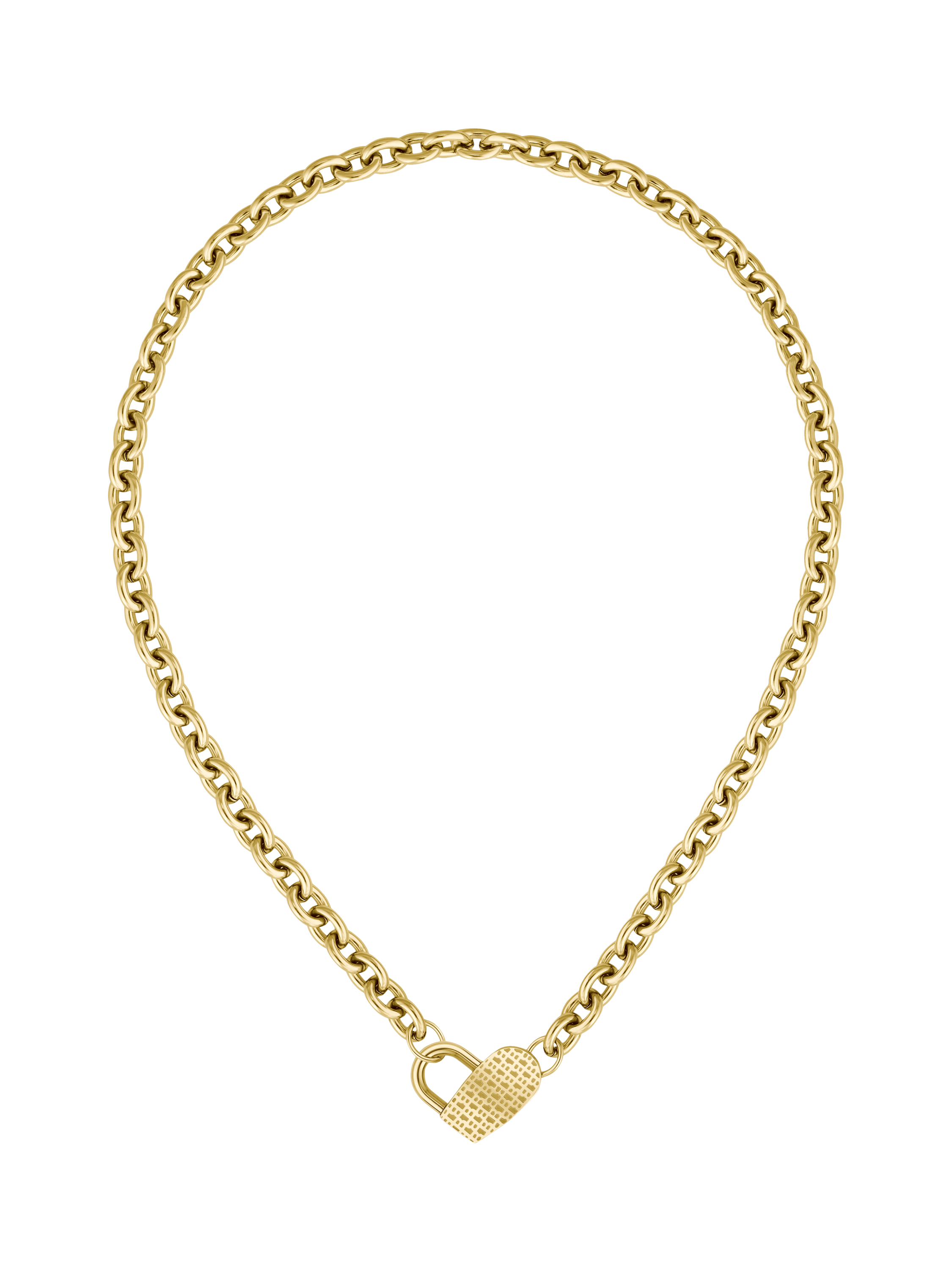 Product image 2 of 5, which shows HUGO BOSS Dinya Monogram Heart Necklace