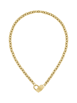 HUGO BOSS Dinya Monogram Heart Necklace - view 2, Silver