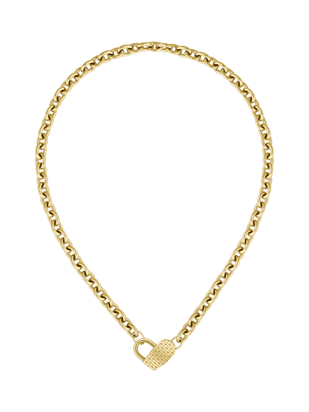 HUGO BOSS Dinya Monogram Heart Necklace - view 2, Silver