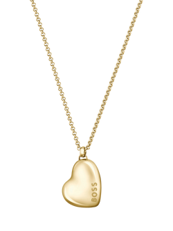HUGO BOSS Honey Heart Charm Necklace, Gold