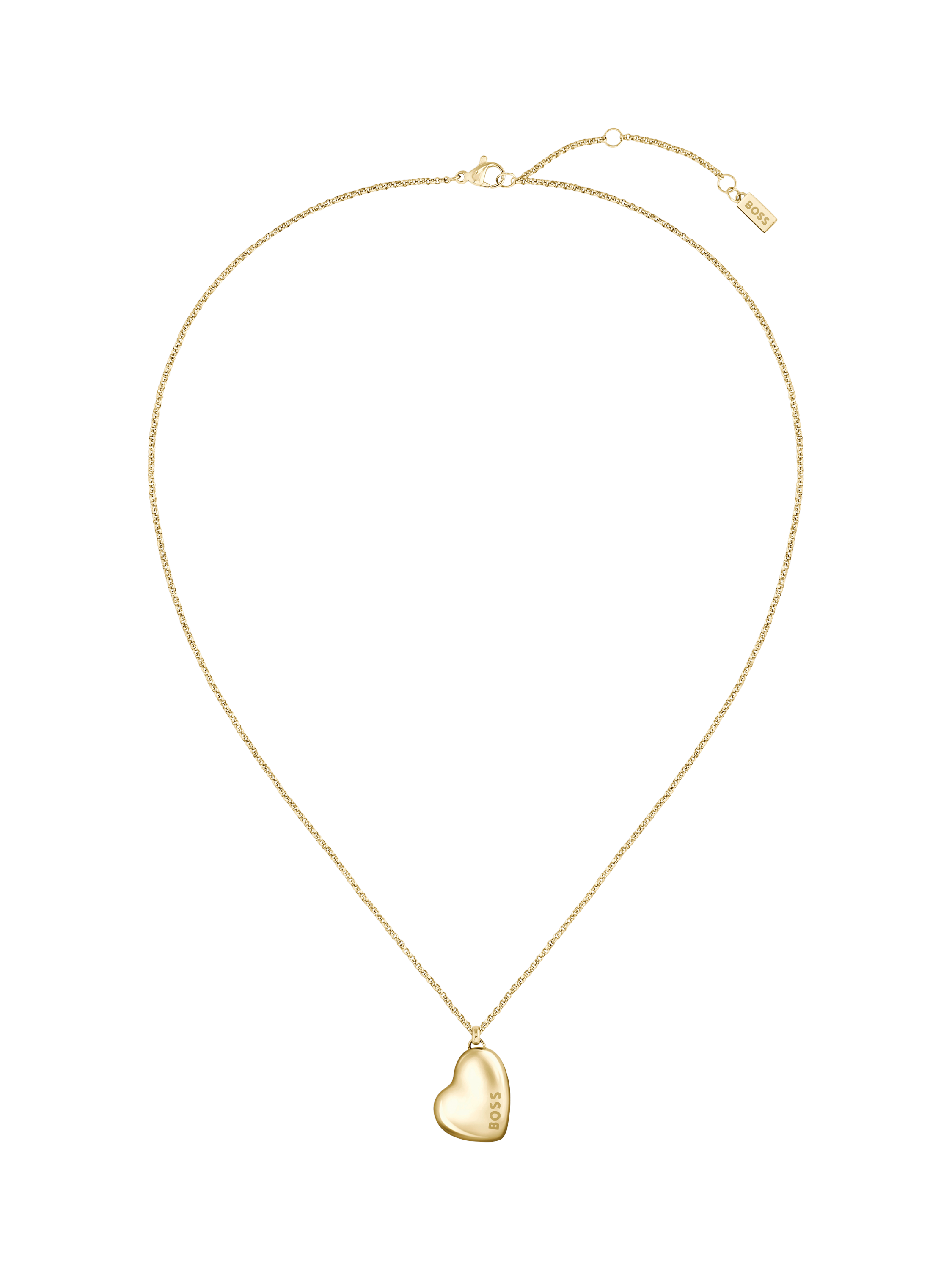 Product image 2 of 4, which shows HUGO BOSS Honey Heart Charm Necklace, Gold