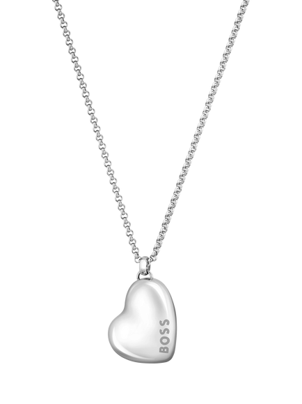HUGO BOSS Honey Heart Charm Necklace, Silver
