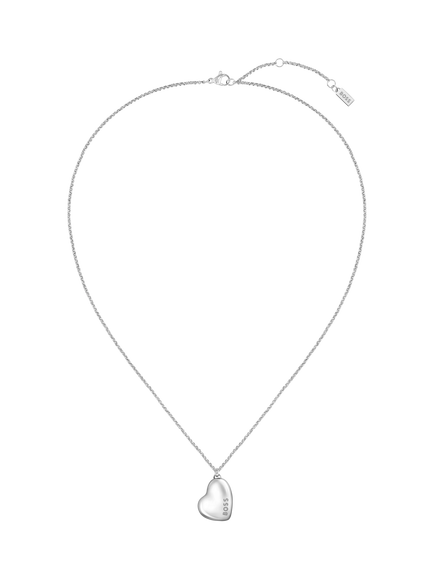 HUGO BOSS Honey Heart Charm Necklace - view 2, Silver