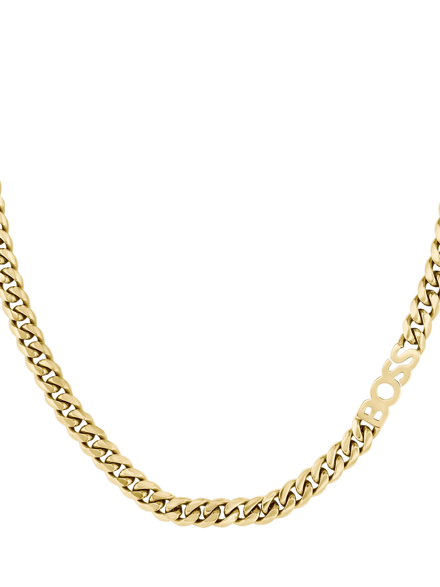 Product image 1 of 7, which shows HUGO BOSS Kassy Men's Chain Necklace, Gold