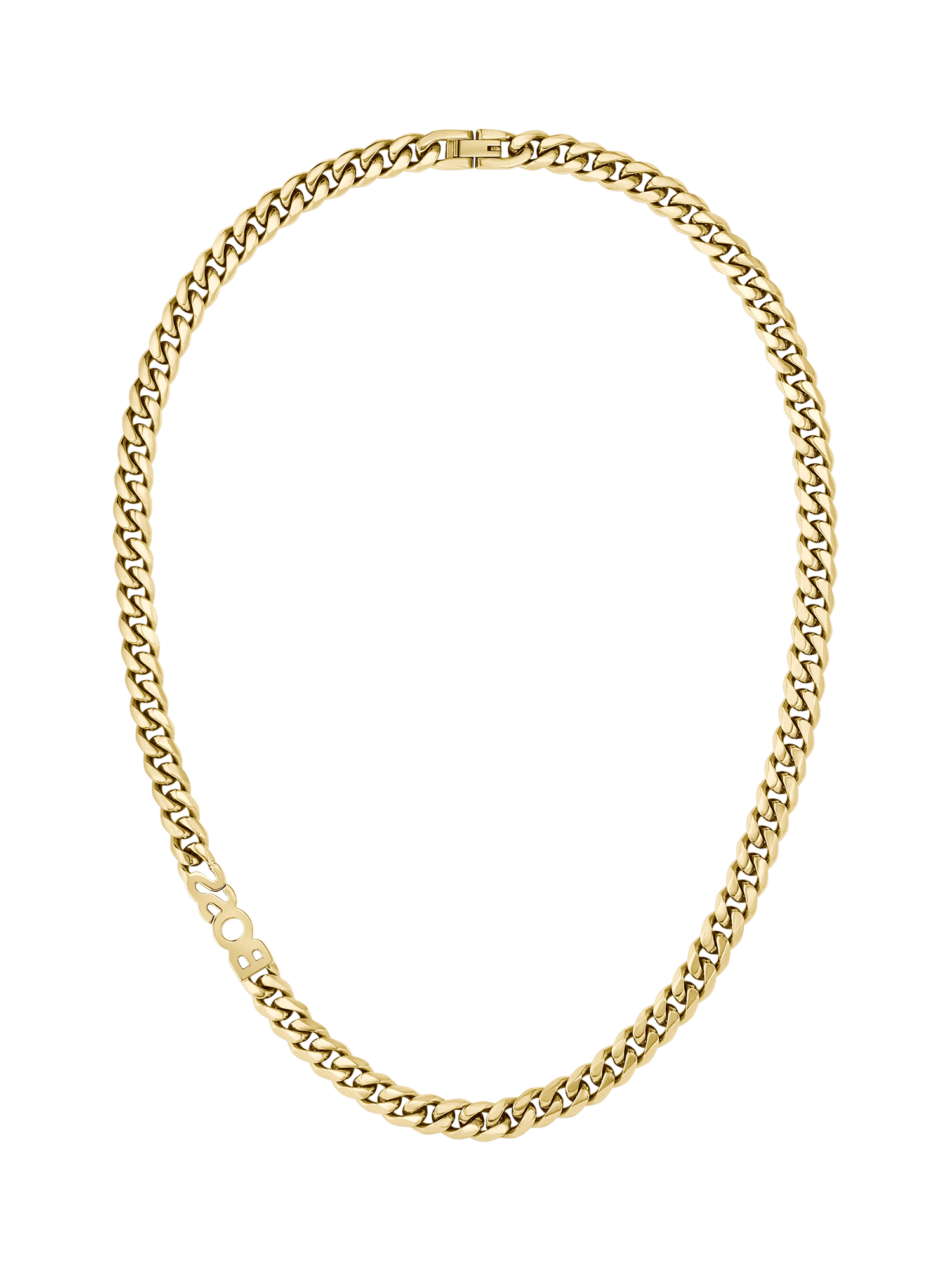 Product image 4 of 7, which shows HUGO BOSS Kassy Men's Chain Necklace, Gold