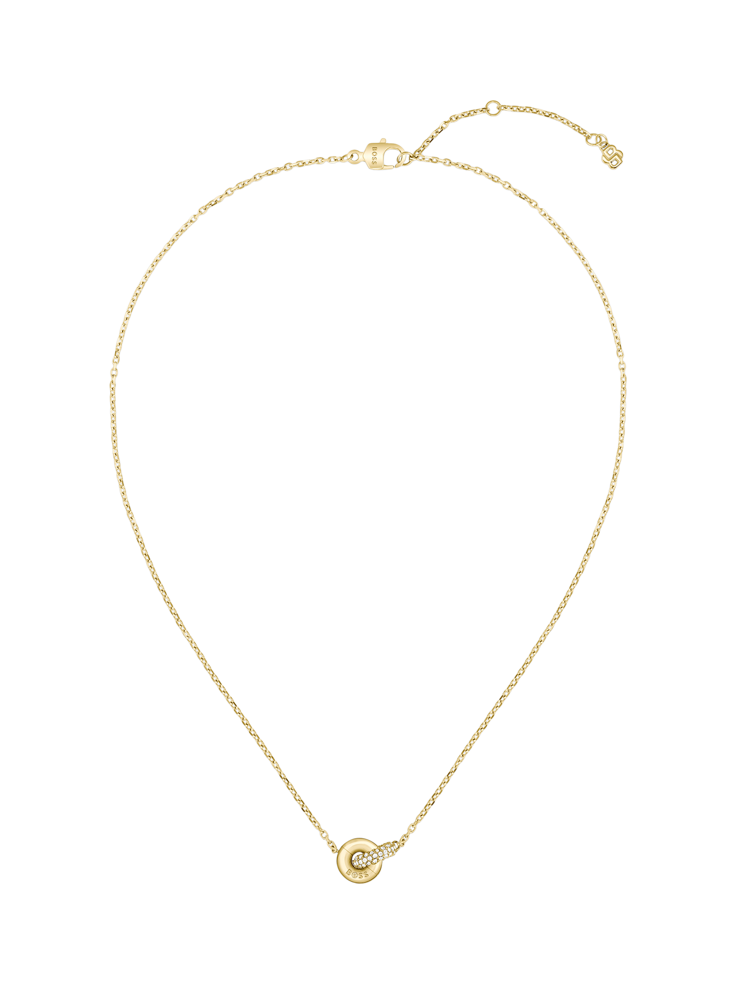 Product image 2 of 7, which shows HUGO BOSS Live Precious Crystal Ring Pendant, Gold