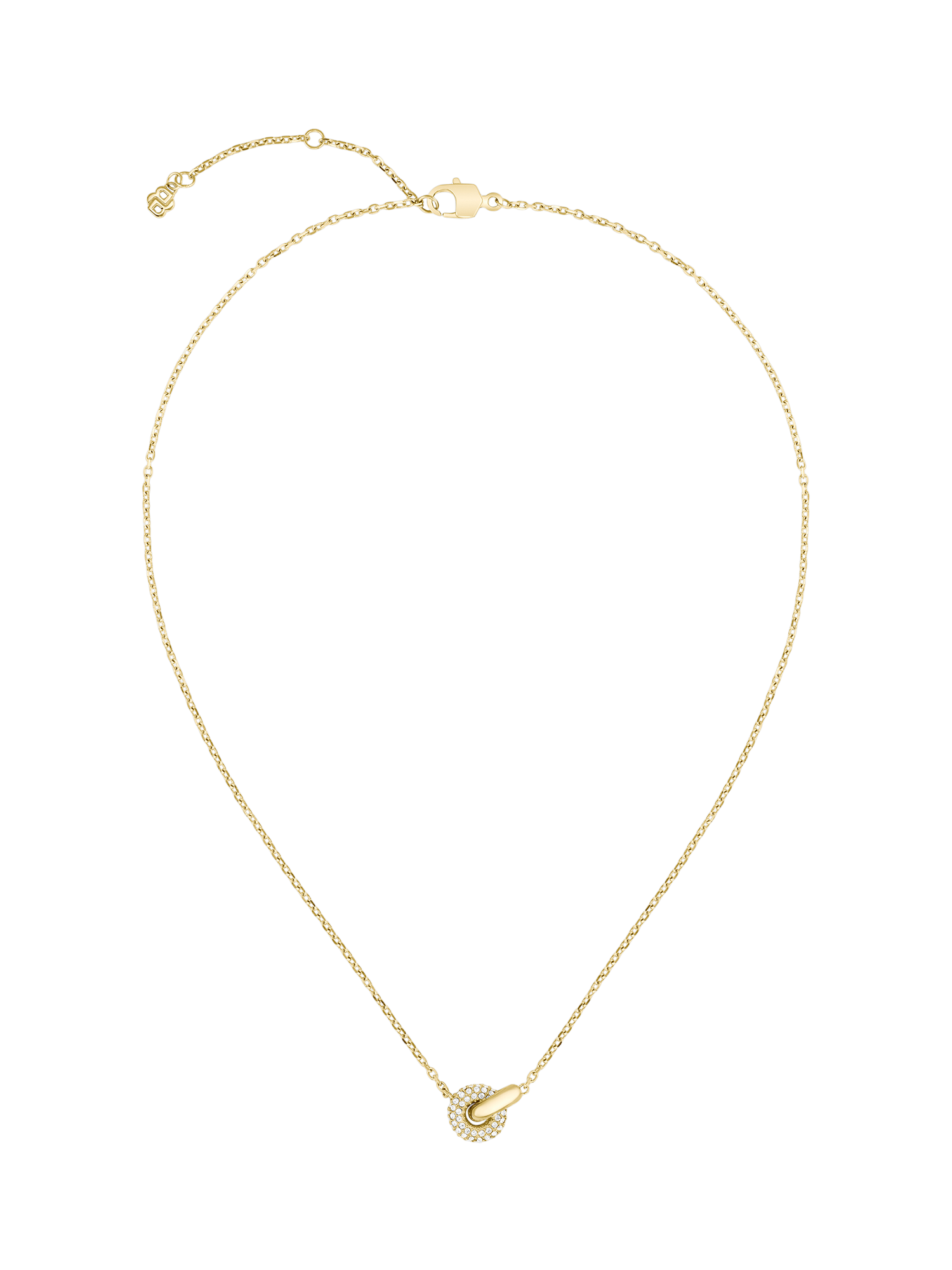 Product image 4 of 7, which shows HUGO BOSS Live Precious Crystal Ring Pendant, Gold