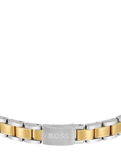 HUGO BOSS Metal Link Essentials Men's Two-Toned Bracelet, Bi-colour - view 2, Bi-colour