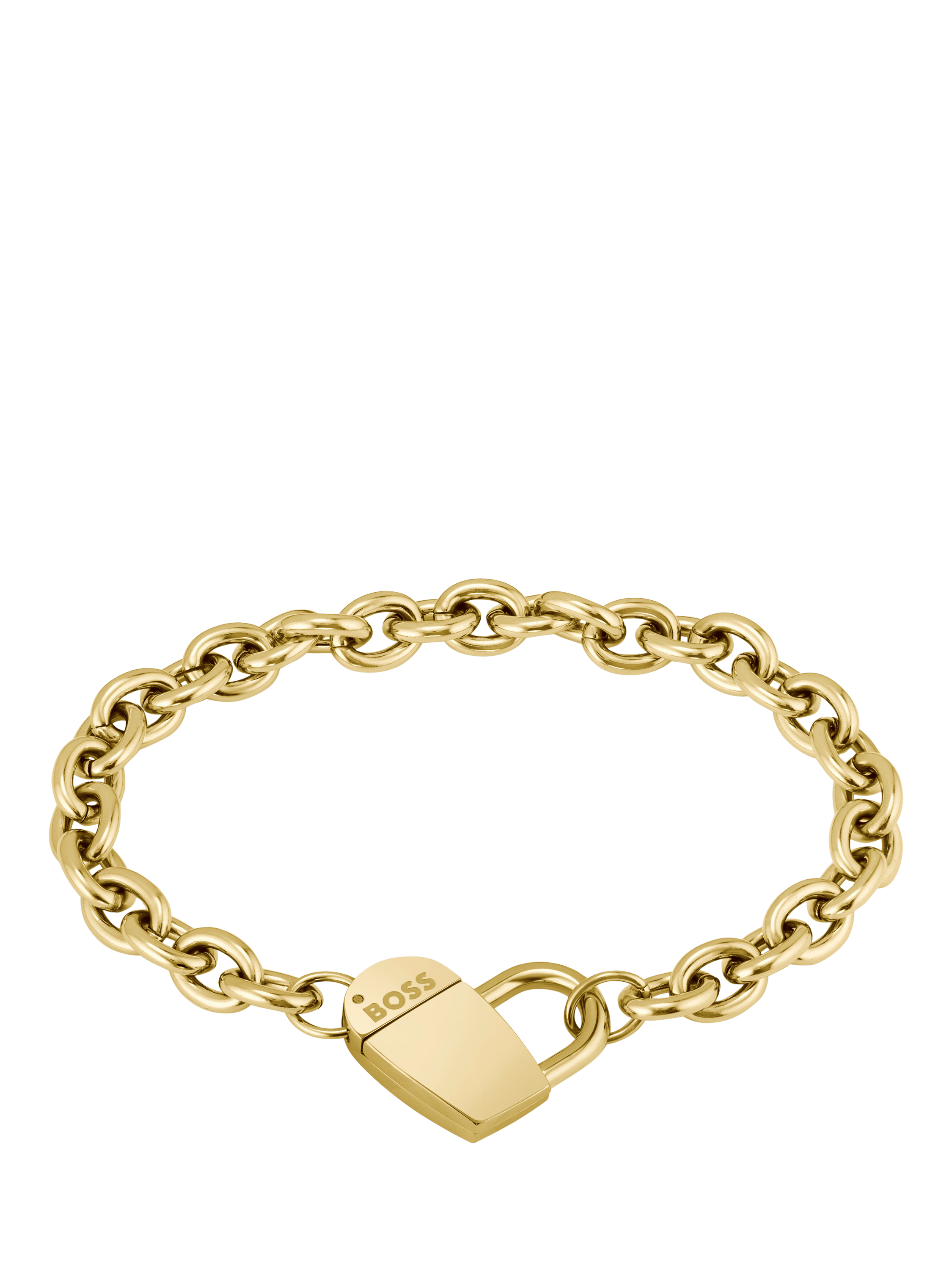 Product image 3 of 5, which shows HUGO BOSS Dinya Monogram Heart Bracelet, Gold