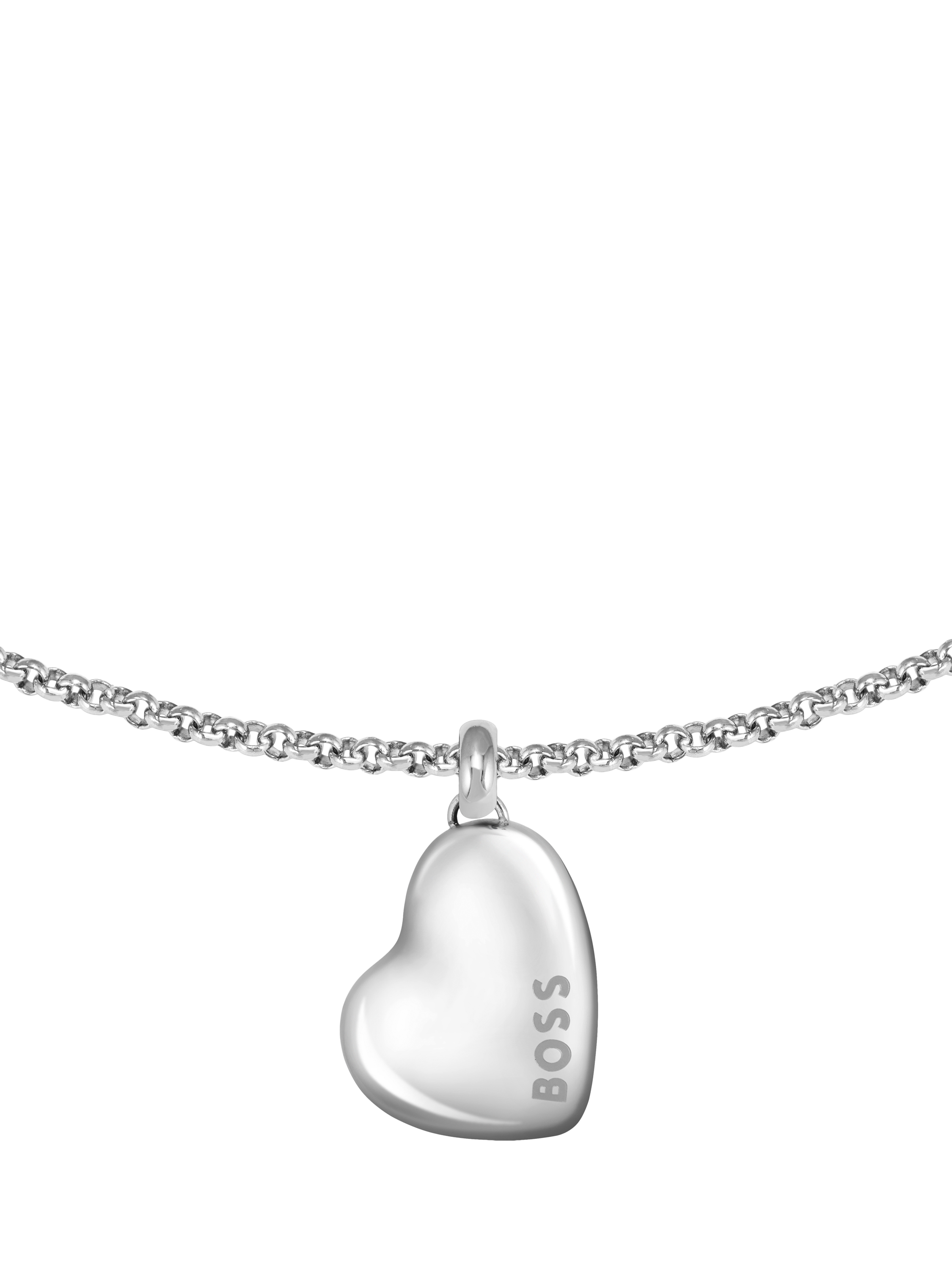 Product image 1 of 4, which shows HUGO BOSS Honey Heart Charm Bracelet, Silver