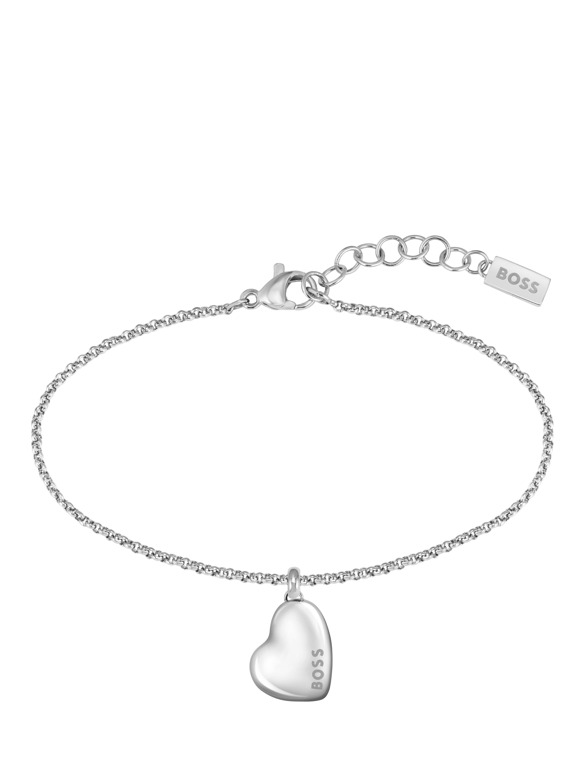 Product image 2 of 4, which shows HUGO BOSS Honey Heart Charm Bracelet, Silver