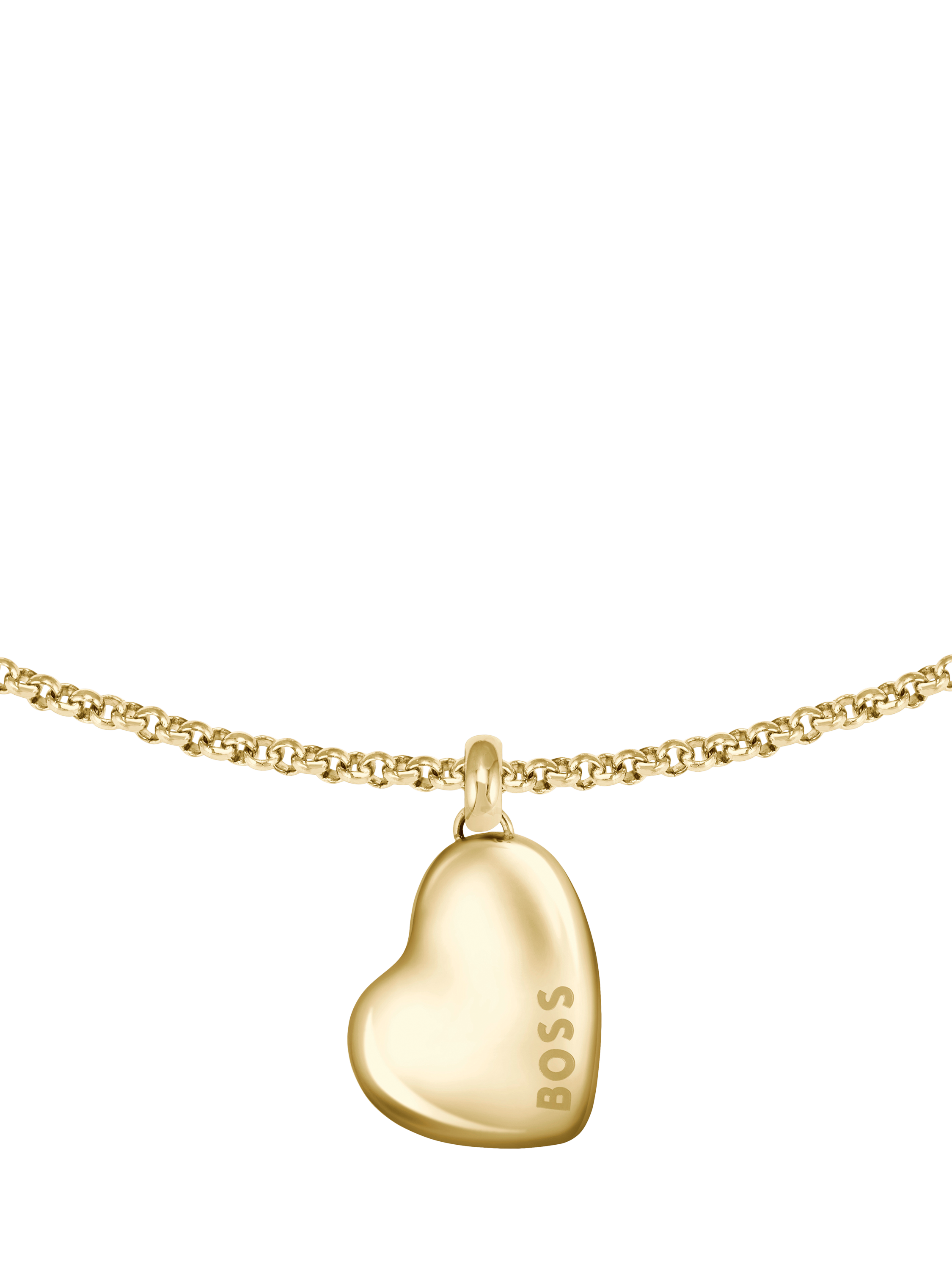 Product image 1 of 4, which shows HUGO BOSS Honey Heart Charm Bracelet, Gold