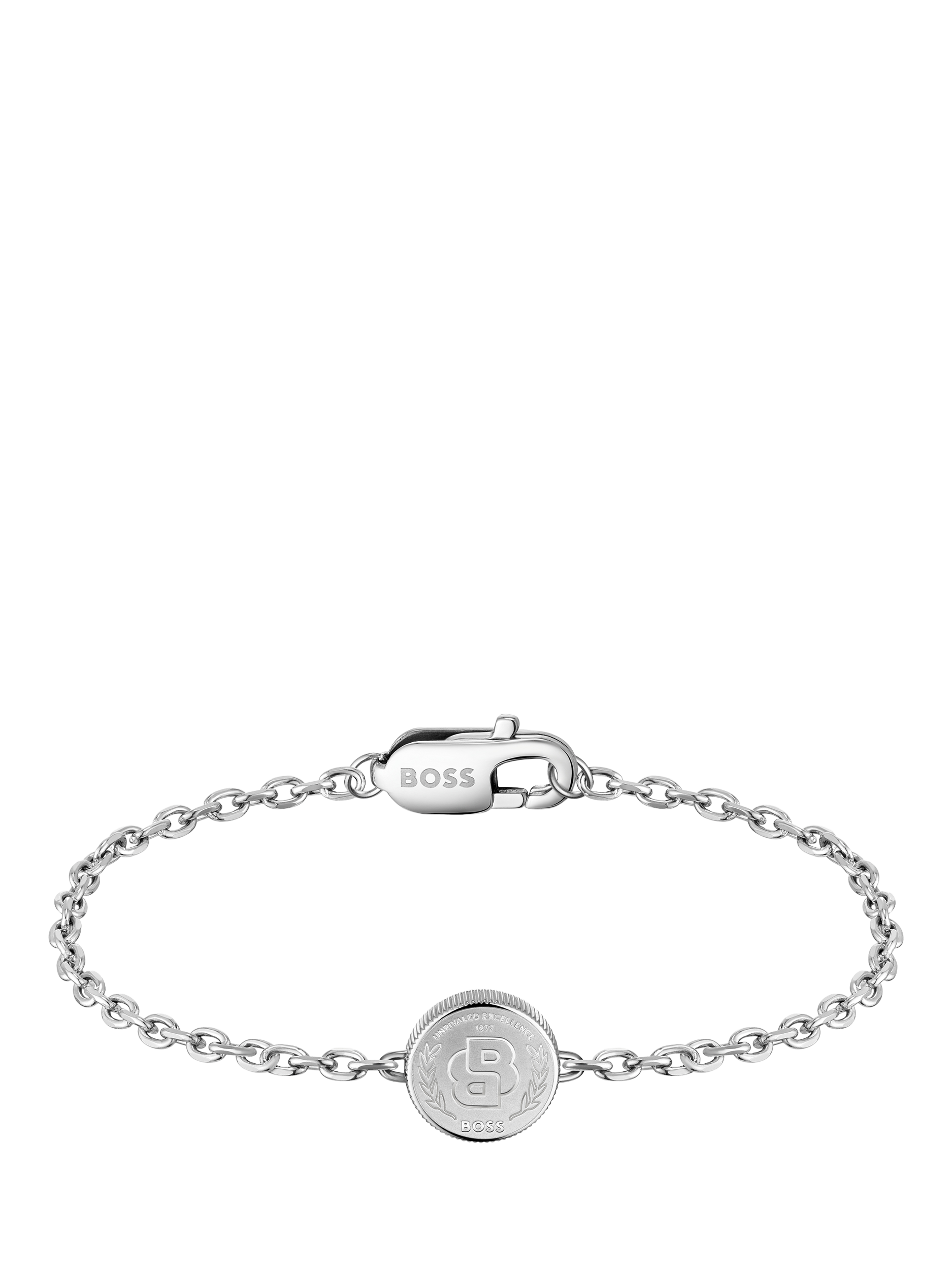 Product image 1 of 6, which shows HUGO BOSS Men's Double B Coin Bracelet