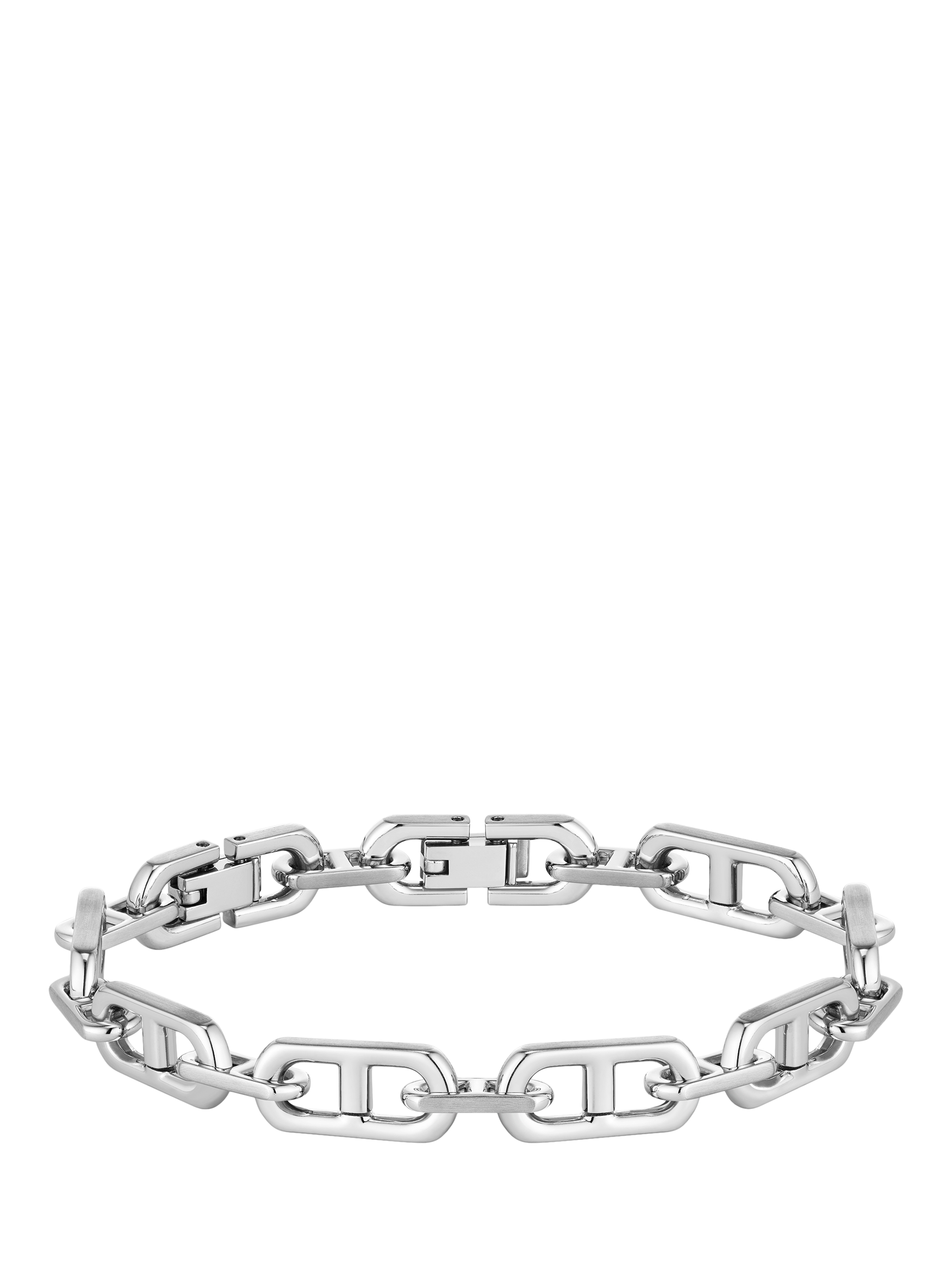 Product image 1 of 7, which shows HUGO BOSS Men's Kode Linked Chain Bracelet, Silver