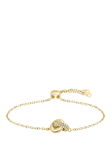 HUGO BOSS Live Precious Crystal Ring Bracelet, Gold, Gold