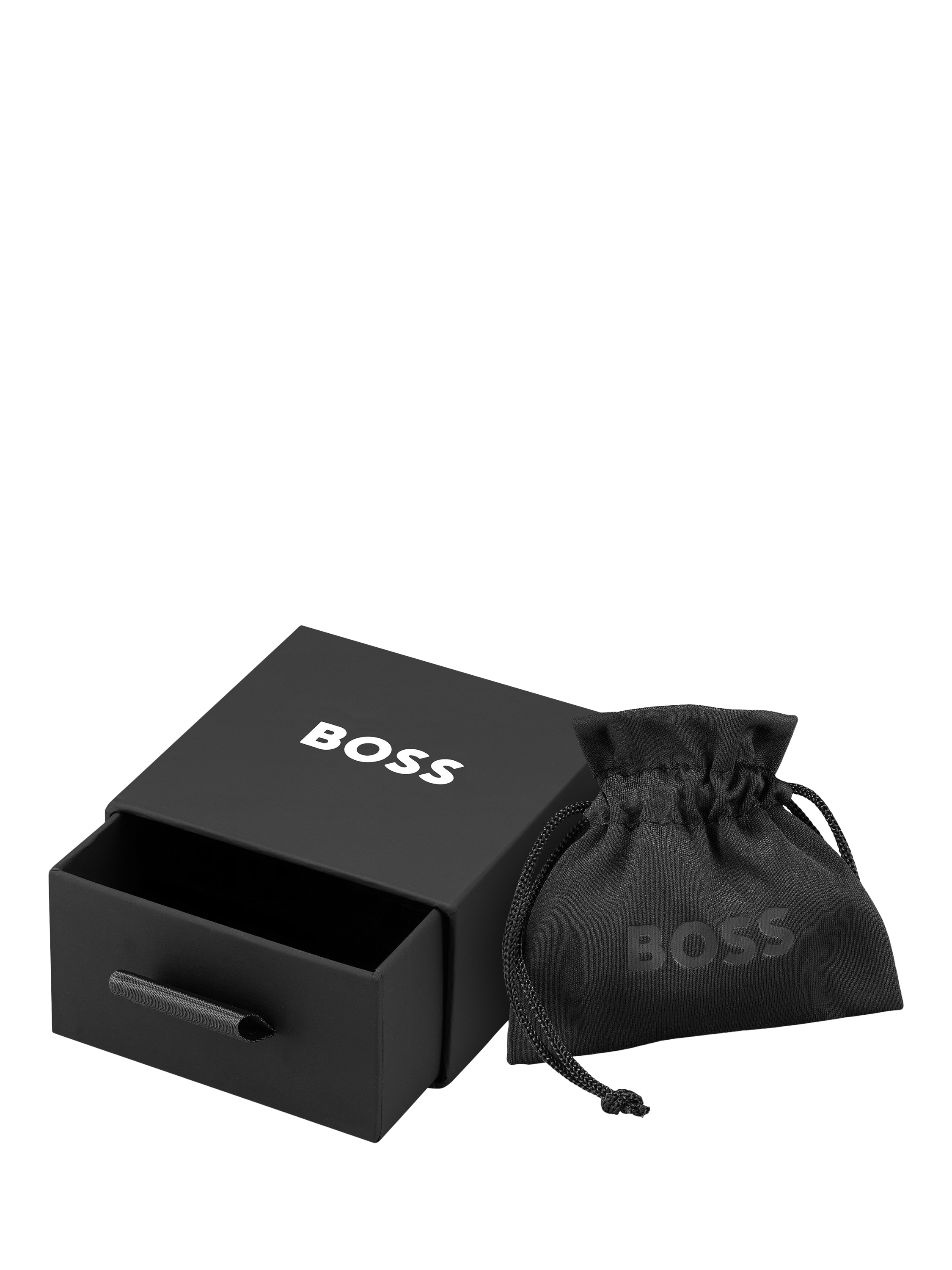 Product image 5 of 5, which shows HUGO BOSS Harmonie Love Knot Stud Earrings, Gold