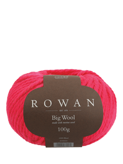 Rowan Big Wool Knitting Yarn, 100g, Cerise