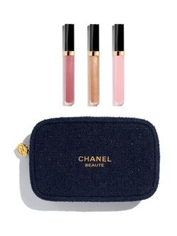 CHANEL The Rouge Coco Gloss Trio Holiday Makeup Gift Set, 