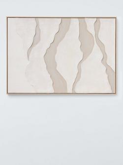 John Lewis 'Cloud' Textured Framed Canvas, 100 x 70cm, Beige - view 2, Beige