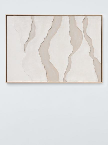 John Lewis 'Cloud' Textured Framed Canvas, 100 x 70cm, Beige - view 2, Beige