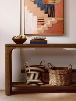 John Lewis Rustic Geometric Shapes Textured Framed Canvas, 100 x 70cm, Multi - view 2, Multi