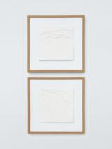 John Lewis Handmade Layered Paper Framed Canvas, Set of 2, 50 x 50cm, White