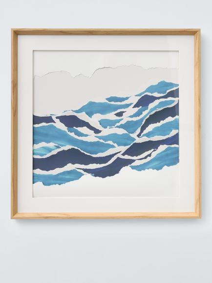 John Lewis 'Coastal' Framed Print, 60 x 60cm, Blue, Blue