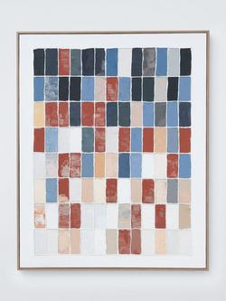 John Lewis 'Coastal Tile' Painted Framed Canvas, 100 x 80cm, Multi, Multi