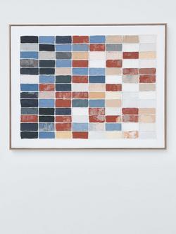 John Lewis 'Coastal Tile' Painted Framed Canvas, 100 x 80cm, Multi - view 2, Multi