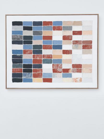 John Lewis 'Coastal Tile' Painted Framed Canvas, 100 x 80cm, Multi - view 2, Multi