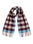 TBCo Gingham Oversized Wool Scarf, Natural Multi
