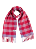 TBCo Gingham Oversized Wool Scarf, Rose