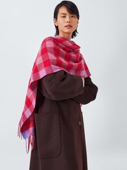 TBCo Gingham Oversized Wool Scarf, Rose, Rose