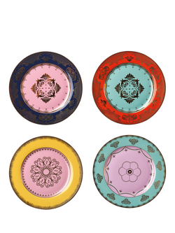 pols potten Grandpa Porcelain Side Plate, Set of 4, 19cm, Multi, 