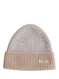 TBCo Two Tone Cashmere Blend Beanie Hat, Oatmeal