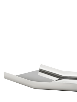 Alessi Arran Rectangular Tray, Stainless Steel - view 2, Silver