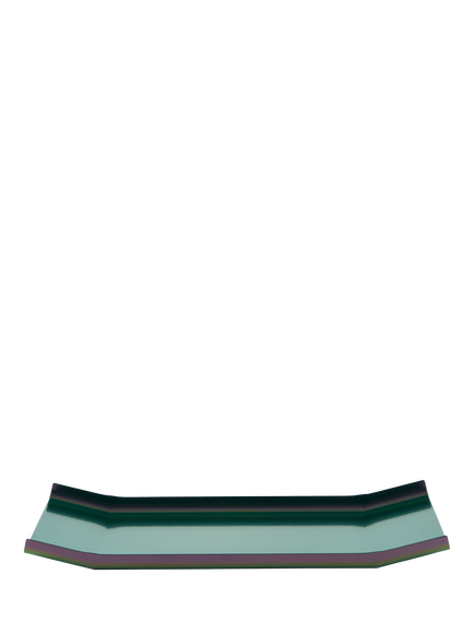 Alessi Arran Rectangular Tray, Green/Purple, Steel