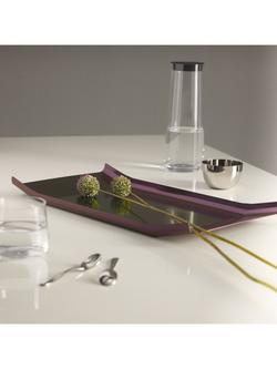 Alessi Arran Rectangular Tray, Green/Purple - view 2, Steel