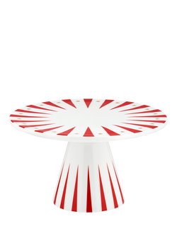 Alessi Delight Porcelain Cake Stand, 22cm, Red, Red