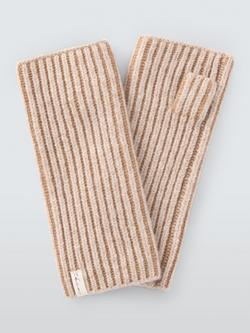TBCo Two Tone Cashmere Blend Wrist Warmers, Oatmeal, Oatmeal