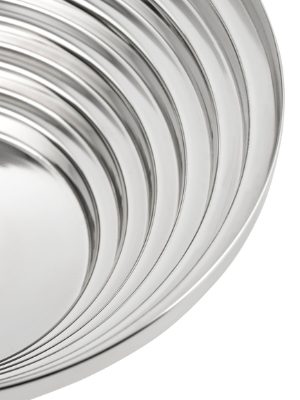Alessi Maya Round Basket, 25cm, Stainless Steel - view 2, Silver