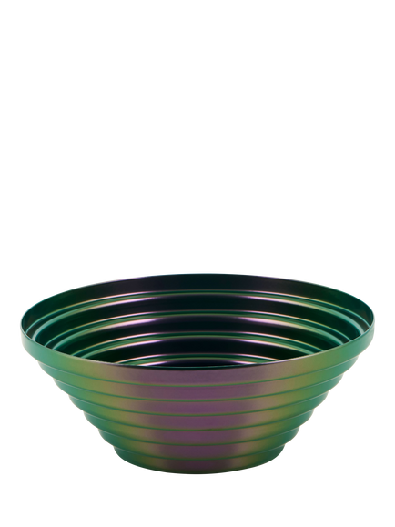 Alessi Maya Round Basket, 20cm, Green/Purple, Steel