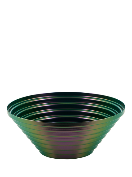 Alessi Maya Round Basket, 25cm, Green/Purple, Steel