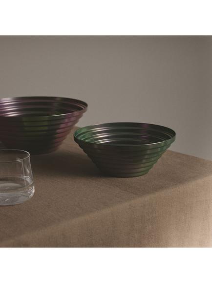 Alessi Maya Round Basket, 25cm, Green/Purple - view 2, Steel