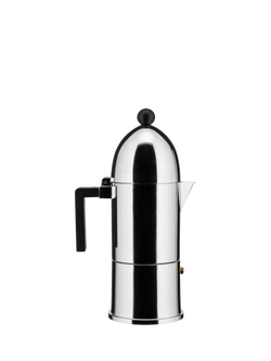 Alessi La Cupola Espresso Coffee Maker, 6 Cup, Silver, Silver