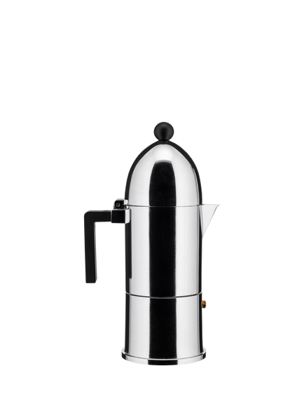 Alessi La Cupola Espresso Coffee Maker, 6 Cup, Silver, Silver