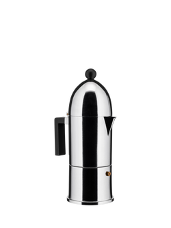 Alessi La Cupola Espresso Coffee Maker, 6 Cup, Silver - view 2, Silver